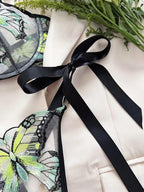 Shezaib  New Lace-Trimmed, Embroidered Butterfly Pattern, Single-Layer Ultra-Thin Bra And Underwear Set