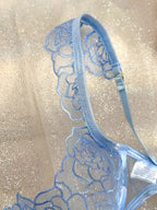 Shezaib Undergarments New Style Sexy Elegant Flower Lace Lingerie Set  Non Padded Wired bra  – Soft Mesh Floral Embroidered Bra & Panty L2201