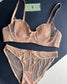 Shezaib Sexy Half Cup Floral Light Padded Bra and Panty Set 000