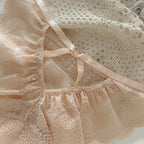 Pack Of 3 Women's Elegant Floral Lace Panty with Ruffle Frill Detailing, Soft Sheer Lace Fabric, Stylish Feminine Design, Comfortable Ladies Underwear & Beautiful Delicate Lingerie 351