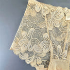 Shezaib Pack Of 3 Women’s Hollow-Out Lace Sexy High-Waist Embroidered Floral Transparent Comfortable panty