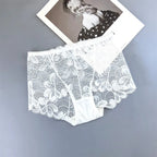 Shezaib Pack Of 3 Women’s Hollow-Out Lace Sexy High-Waist Embroidered Floral Transparent Comfortable panty