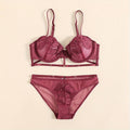 Flourish Floral Embroidered Bra & Panty Set | Lightly Padded Underwired Cups with Adjustable Straps B15