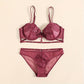 Flourish Floral Embroidered Bra & Panty Set | Lightly Padded Underwired Cups with Adjustable Straps B15