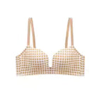 Pack of 2  Fashionable Deep U Push-Up Soft Support Bra 3D Shaping for Small Breasts Comic Bust Big Maker Soft Women's Underwear Seamless