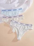 Flourish Pack of 5 Sport Cotton Thong Panty – Breathable Everyday Comfort 1044