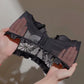 Flourish Luxury Lace Corset Bra & Panty Set | Lightly Padded Underwired Cups with Elegant Floral Detailing