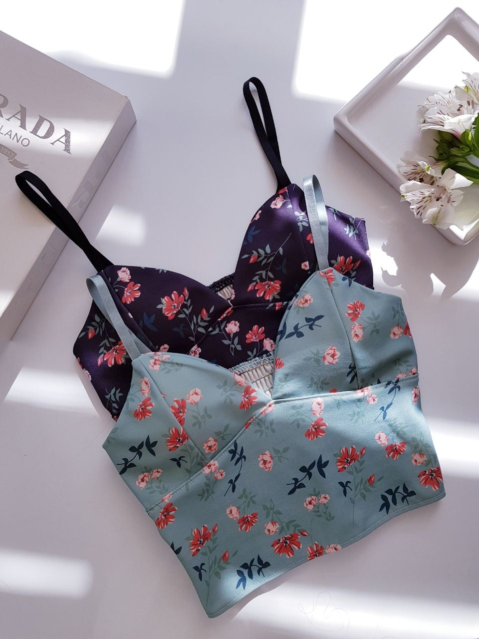 Shezaib Undergarments Beautiful Bloom Light Padded Adjustable Strap Cami Top 8632