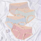 Shezaib Pack of 5 Criss-Cross Cotton Mid Waist Panty– Soft & Stylish Everyday Comfort 2021
