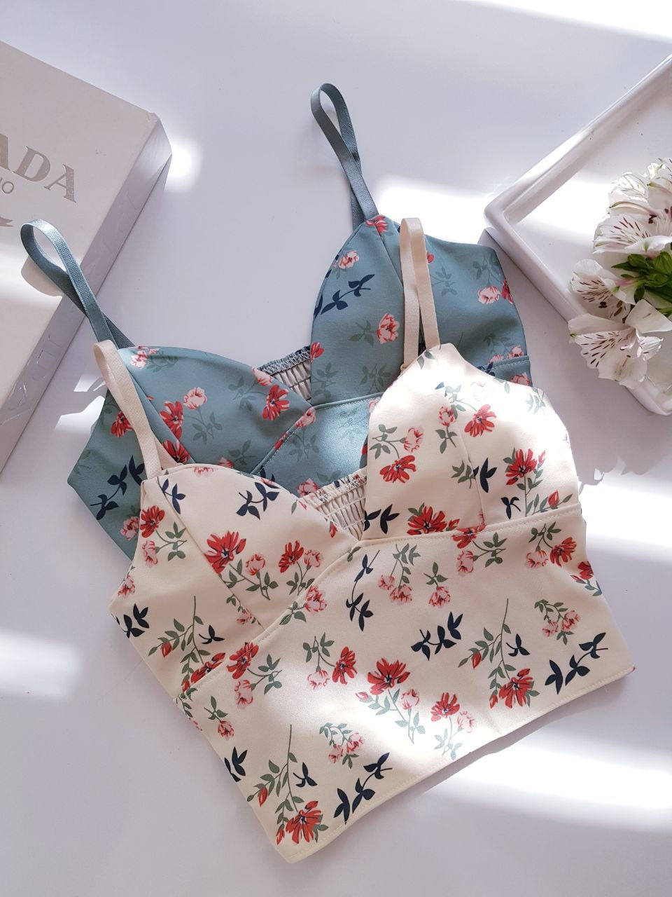 Shezaib Undergarments Beautiful Bloom Light Padded Adjustable Strap Cami Top 8632