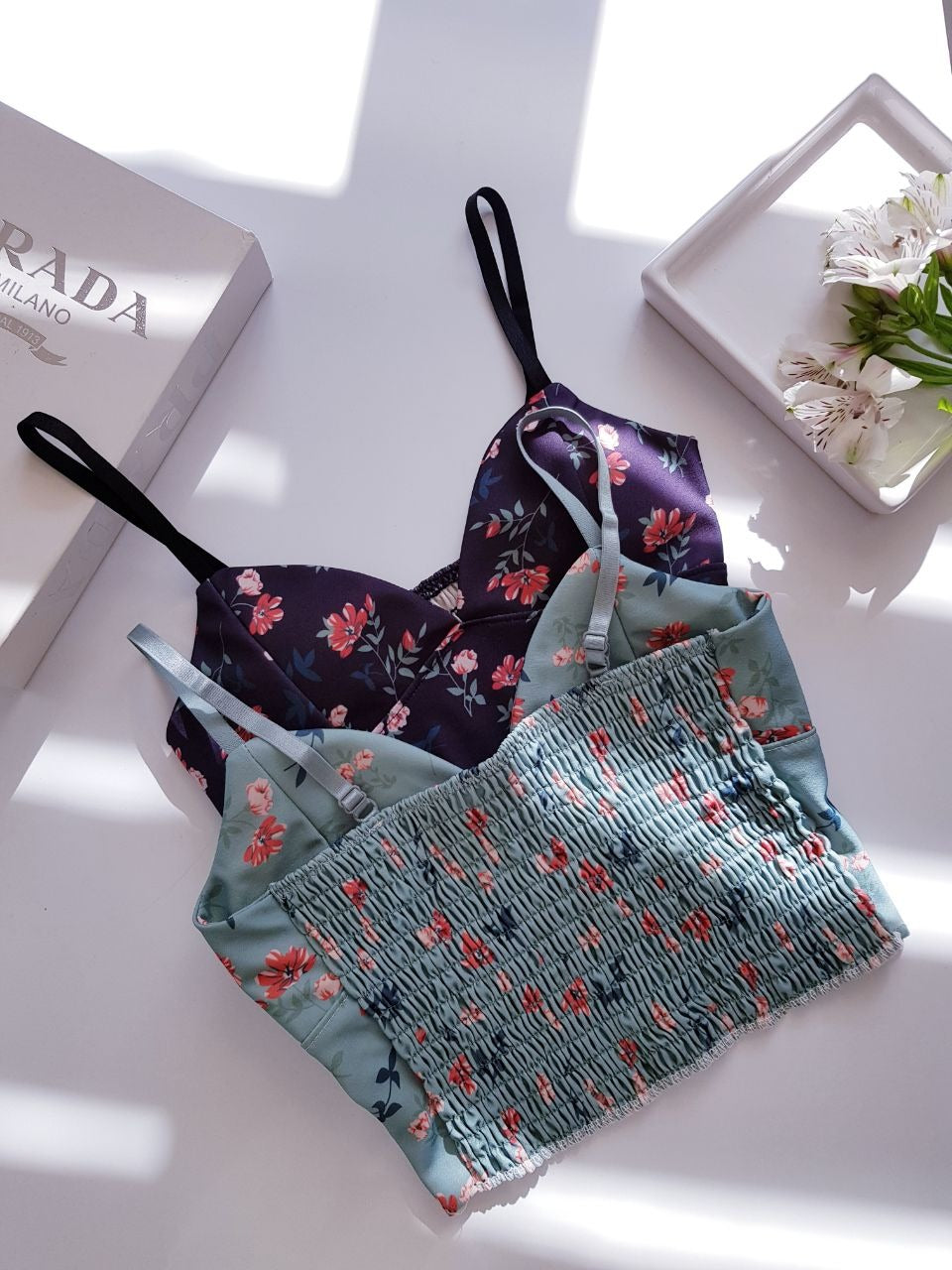 Shezaib Undergarments Beautiful Bloom Light Padded Adjustable Strap Cami Top 8632