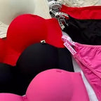 Shezaib Undergarments High Quality 2 in 1 Shoulder Straps Hard Padded Sports Bra & Panty Set E1178