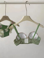 Flourish Green Blossom Lace Bra & Panty Set 115