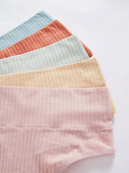 Shezaib Pack of 5 Ribbed Cotton High Waist Thong Panty – Stretchy & Seamless Comfort 395