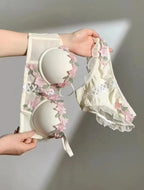 Flourish Green Blossom Lace Bra & Panty Set 115
