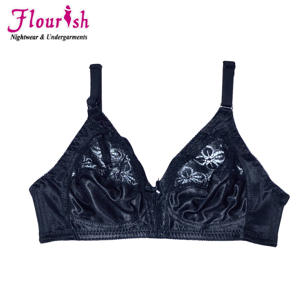 Flourish Nancy Bra Non Padded Non-wired Half Net attractive style Casual bra For Girls Women