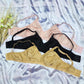 Shezaib pack of 3 cotton non-padded bras in black, pink and skin colors, image 3