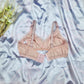 Shezaib cotton non-padded bra in pink color, back view