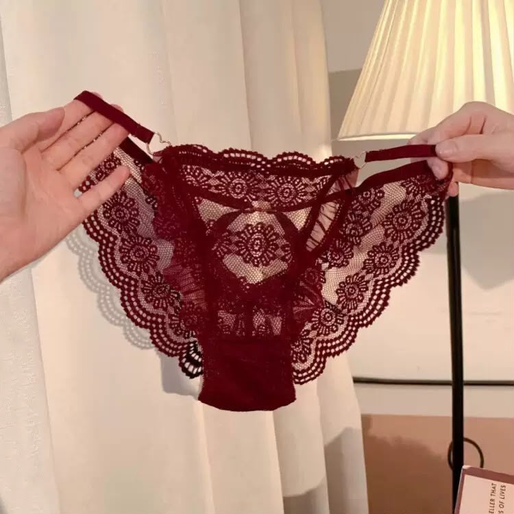 Pack Of 3 Women's Elegant Floral Lace Panty with Ruffle Frill Detailing, Soft Sheer Lace Fabric, Stylish Feminine Design, Comfortable Ladies Underwear & Beautiful Delicate Lingerie 351
