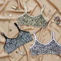Shezaib Pack Of 3 Non Padded Leopard Print Cotton Bra – Everyday Comfort Fit