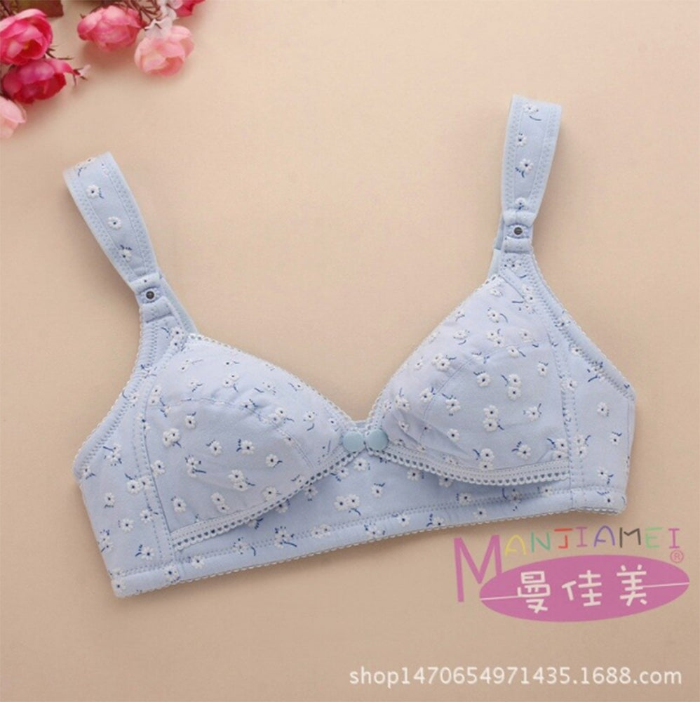 Double layered Seamless Front Button Front Open Non padded Bra-1302