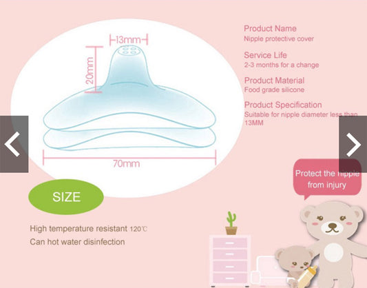 1 Pair Silicon Protector Clear Breastfeeding Breastmilk nursing baby