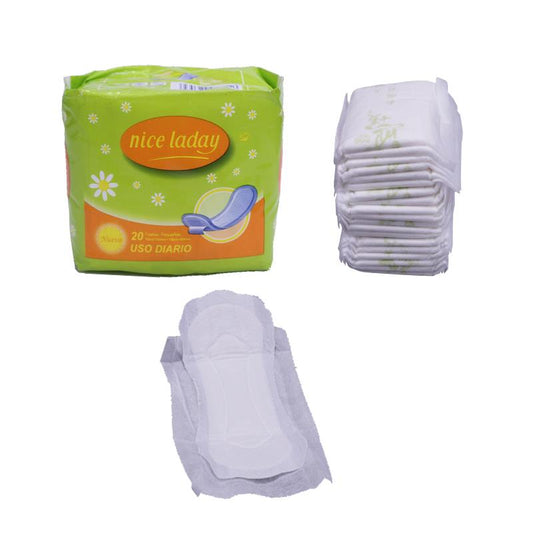 20 Pcs 100% Cotton Breathable Panty Liner