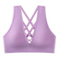Summer Crop Top V-neck hollow Out Sports Padded Bra 3689