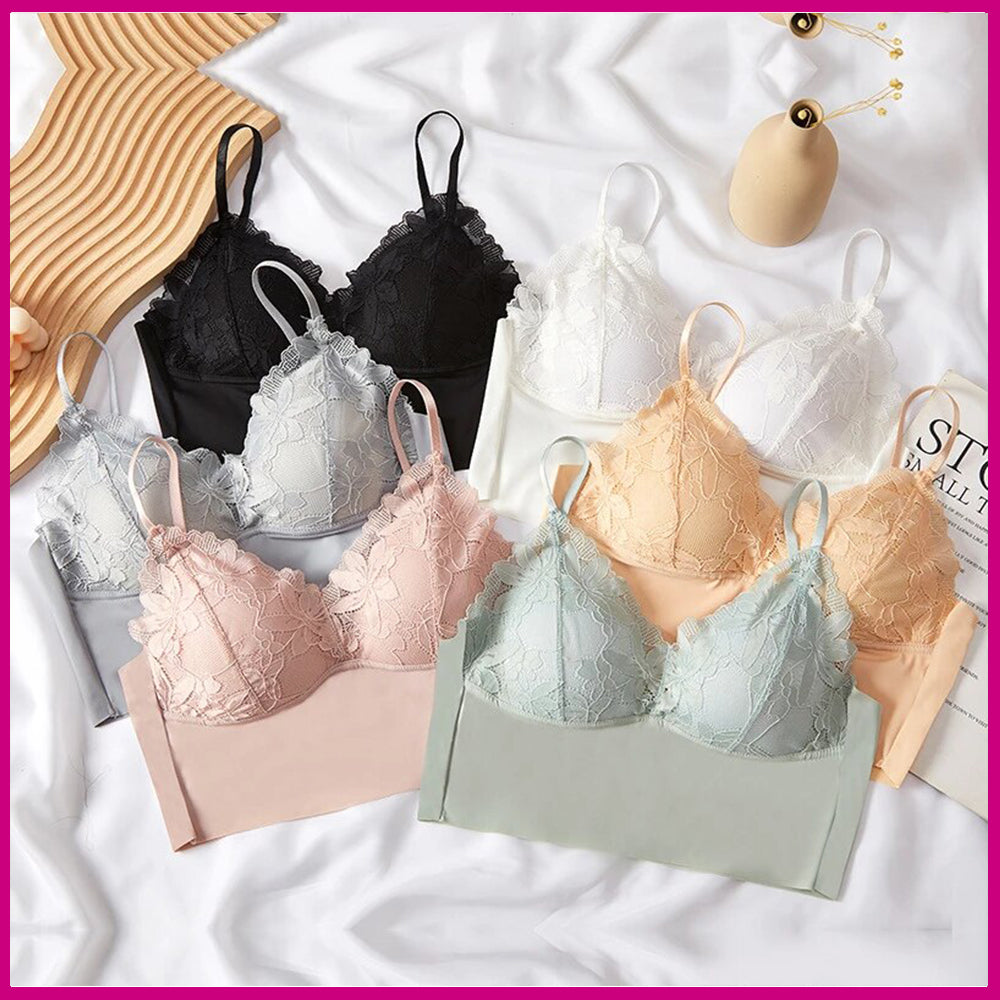 Seamless bra sexy wireless push up underwear girls breathable thin bralet 6 colors bras tops FOR Girls  /  Womens 8842