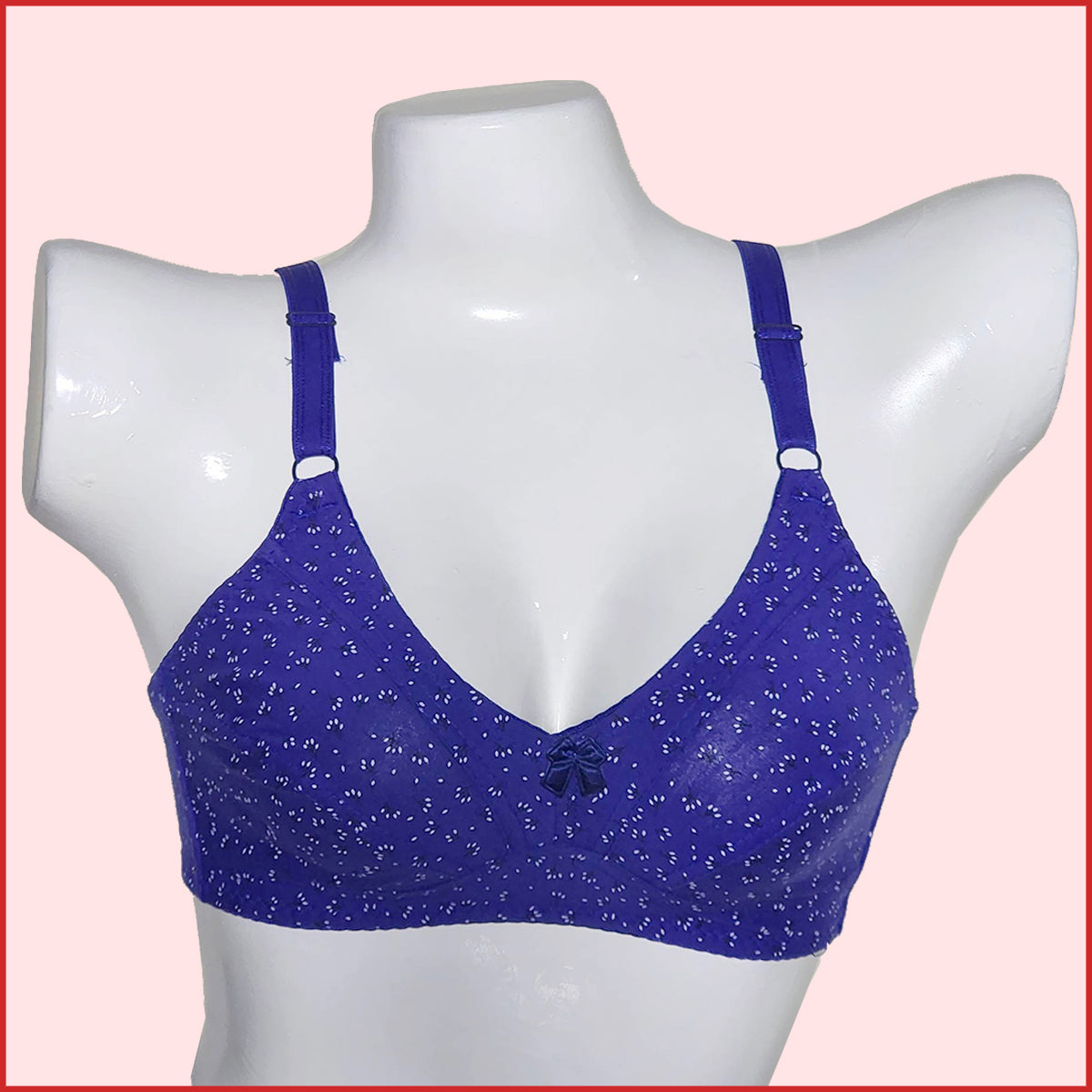 Galaxy Non-Padded & Non-Wired Full Cover Full Cotton  Bra 1019