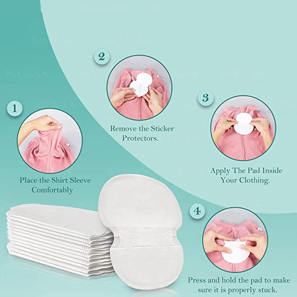 10 pcs Disposable Underarm Sweat Pads Anti Allergic, Anti Bacteria