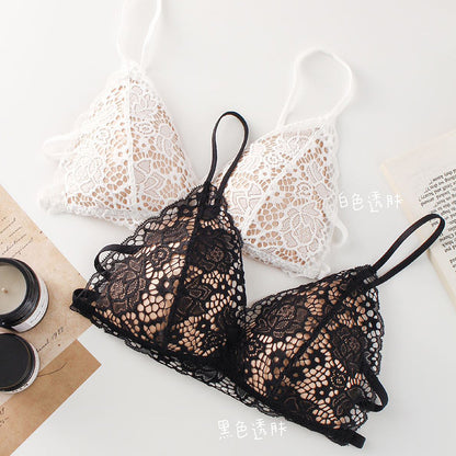 Pack Of 2 Floral Lace Bra Wire Free Bralette Lingerie Female Seamless on sale bra