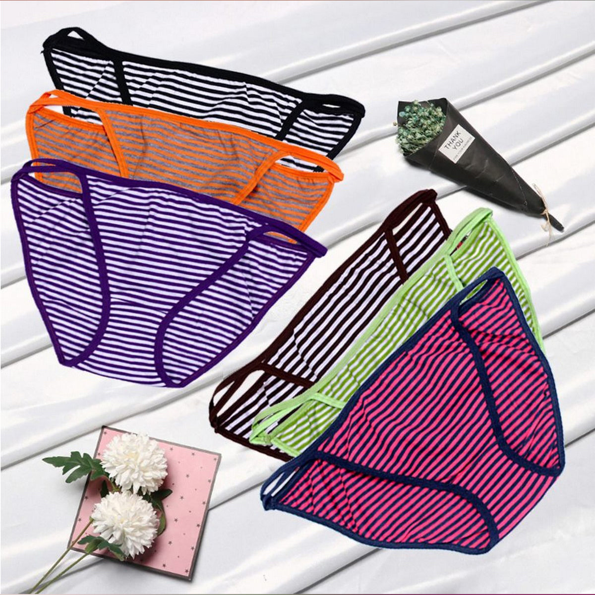 Pack Of 4 - Low Waist Cotton Panties For Women-369