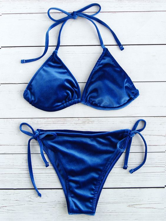 Satin Silk Bikini Panties And Bra Set.