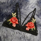 Shezaib Lace Embroidered with Floral Appliqués See Through Non Padded Bra