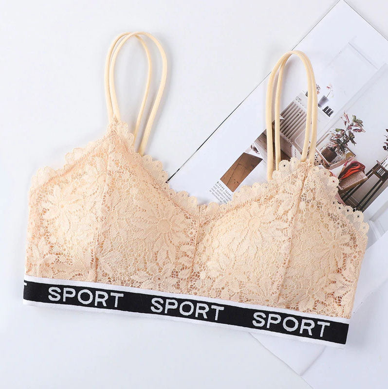 Pack of 2 Wireless Sexy Lace Bralette Push Up Bra-664