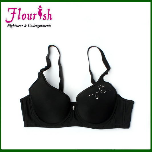 Flourish Official Store, FLOURISH NON PADDED COLLECTION Flourish Exclusive  Cotton Rich Non Padded Embroidererd Bra - 230496 Size: 34 to 44 Cup Sizes :  B , C , D