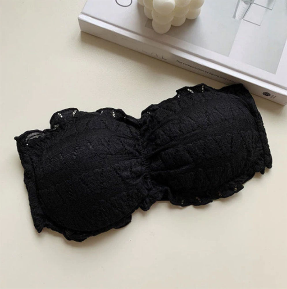 Pack Of 2 Sexy Lace Strapless Chest Padded Three Hook Bra 820