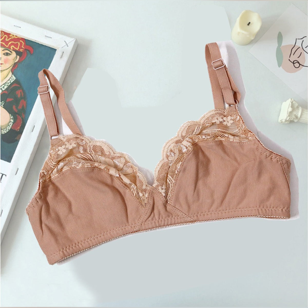 Flourish Wild Gentle-001 Non Padded & Non-Wired Cotton Full Cover Bra.