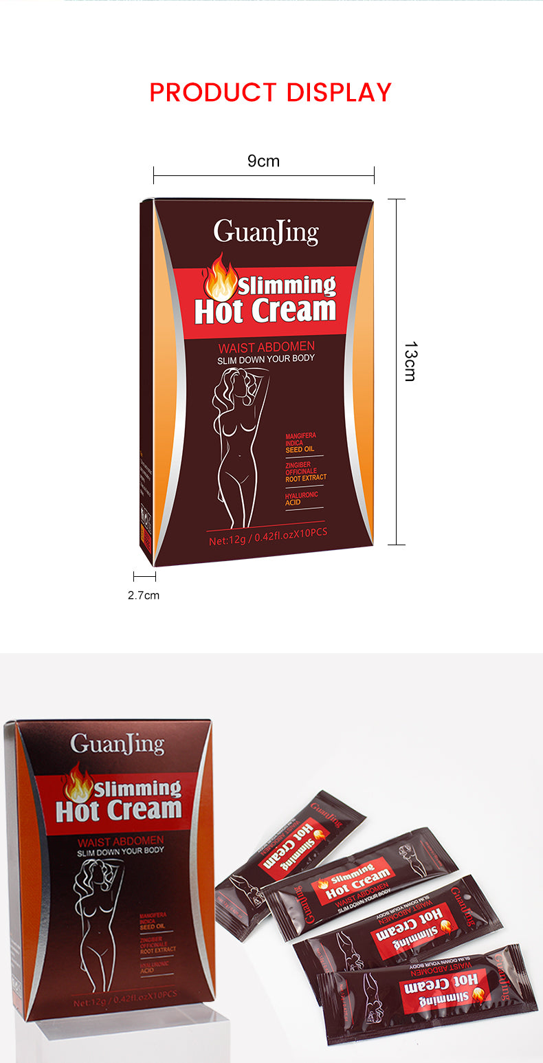 GUANJING 10Pcs Hot Cream Slimming Fat Burn Weight Loss Product Body Waist Slimming Cream GJ6011