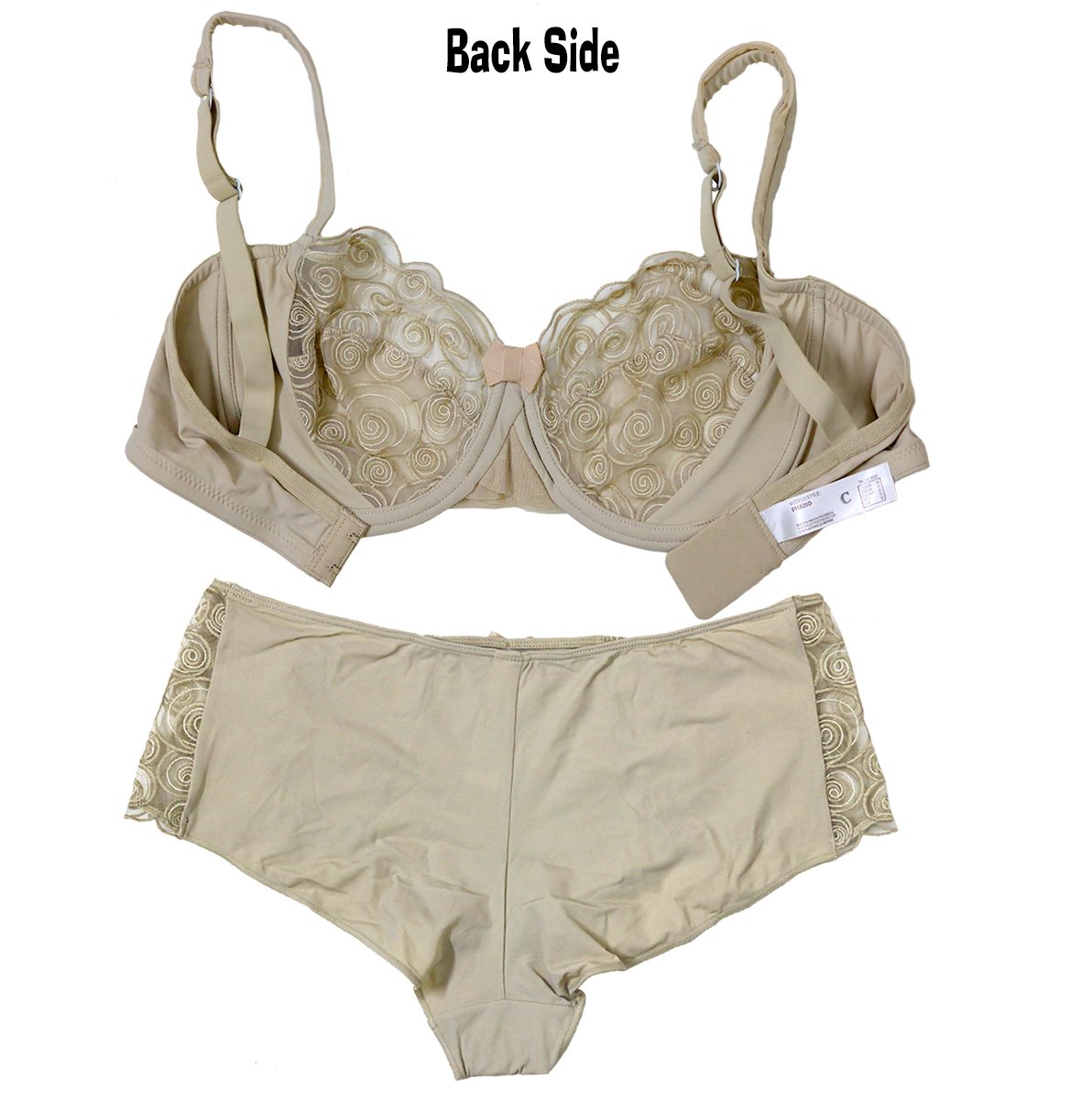 Leonisa Lace Non-Padded Wired & Demi Coverage Bra Panty Set