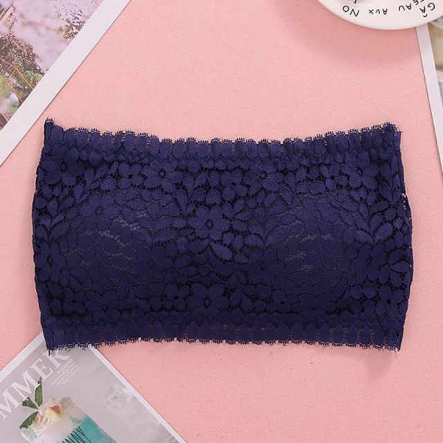 Pack Of 2 - Strapless Floral Lace Seamless Padded Bandeau Bra-851.