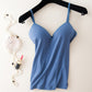 Padded Bra Shirt Women Tops Camisole With Integrated Bra-8995
