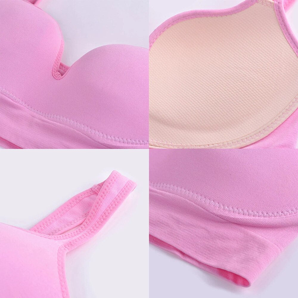 Sexy Lingerie Solid Bra Seamless Cotton Tops Bralette Brassiere  A7652