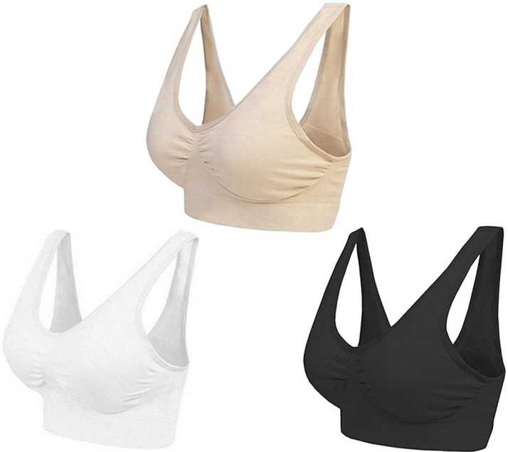 Intimacy Teenage Bra - UF01 | White | Kintted-Non Wired | Non Padded | High  Coverage | (Pack of 2) Brassiere