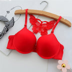 Front Open Butterfly Y-line Adjustable Straps Push Up Bra-1606