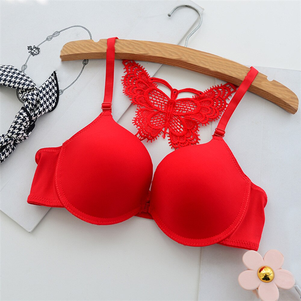 Women Front Closure Push Up Y-Line Butterfly Back Padded Underwear