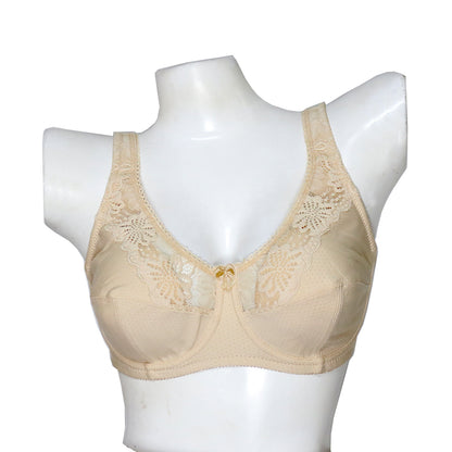 Flourish Non-padded Wired Double Layered Cup Adjustable Straps Soft And Comfortable Casual Plus Size Bra 2689