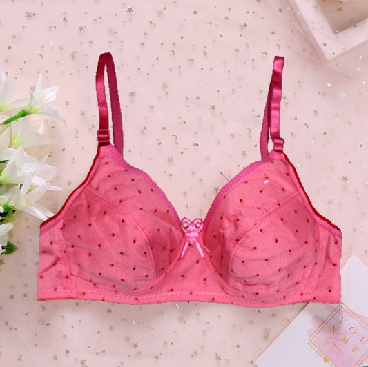 Pink Beginners Bra - Buy Pink Color Teenager Bra For Girl Online