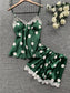 Shezaib Silk Pajamas For Women Sexy Lingerie Lace Trim Camisole And Shorts Polka Dot Sleepwear Home Wear 601